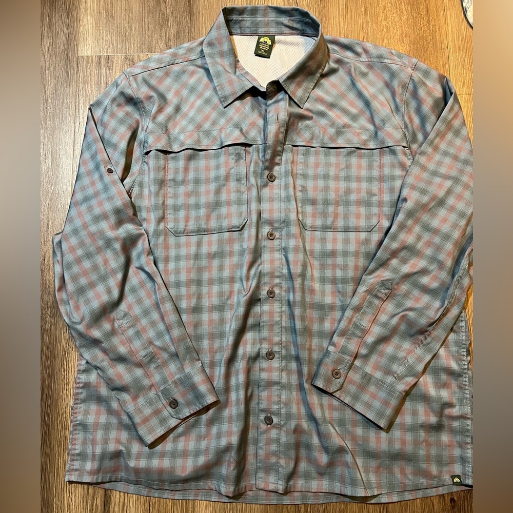 Men's EASTERN MOUNTAIN Sports Blue Long Sleeve Vented Shirt SizeXL